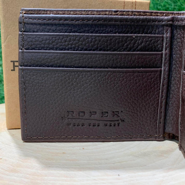 Portefeuille homme | Cuire autruche brun | Roper