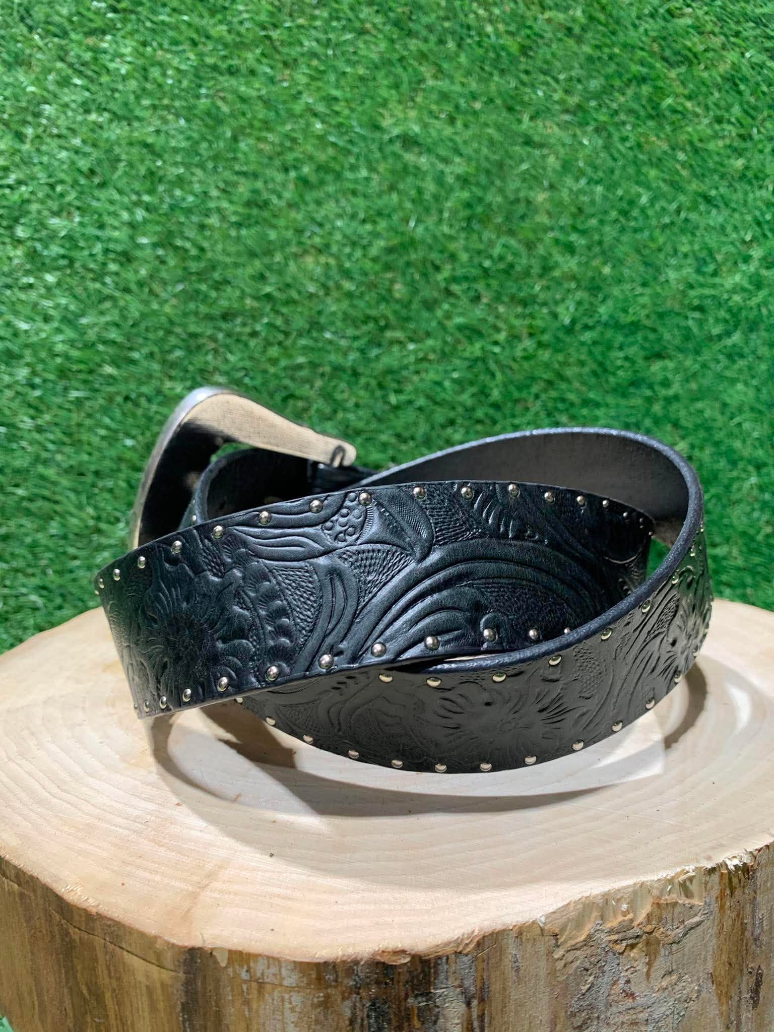 Ceinture Homme | Noir avec détails argenté | Roper