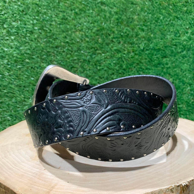 Ceinture Homme | Noir avec détails argenté | Roper