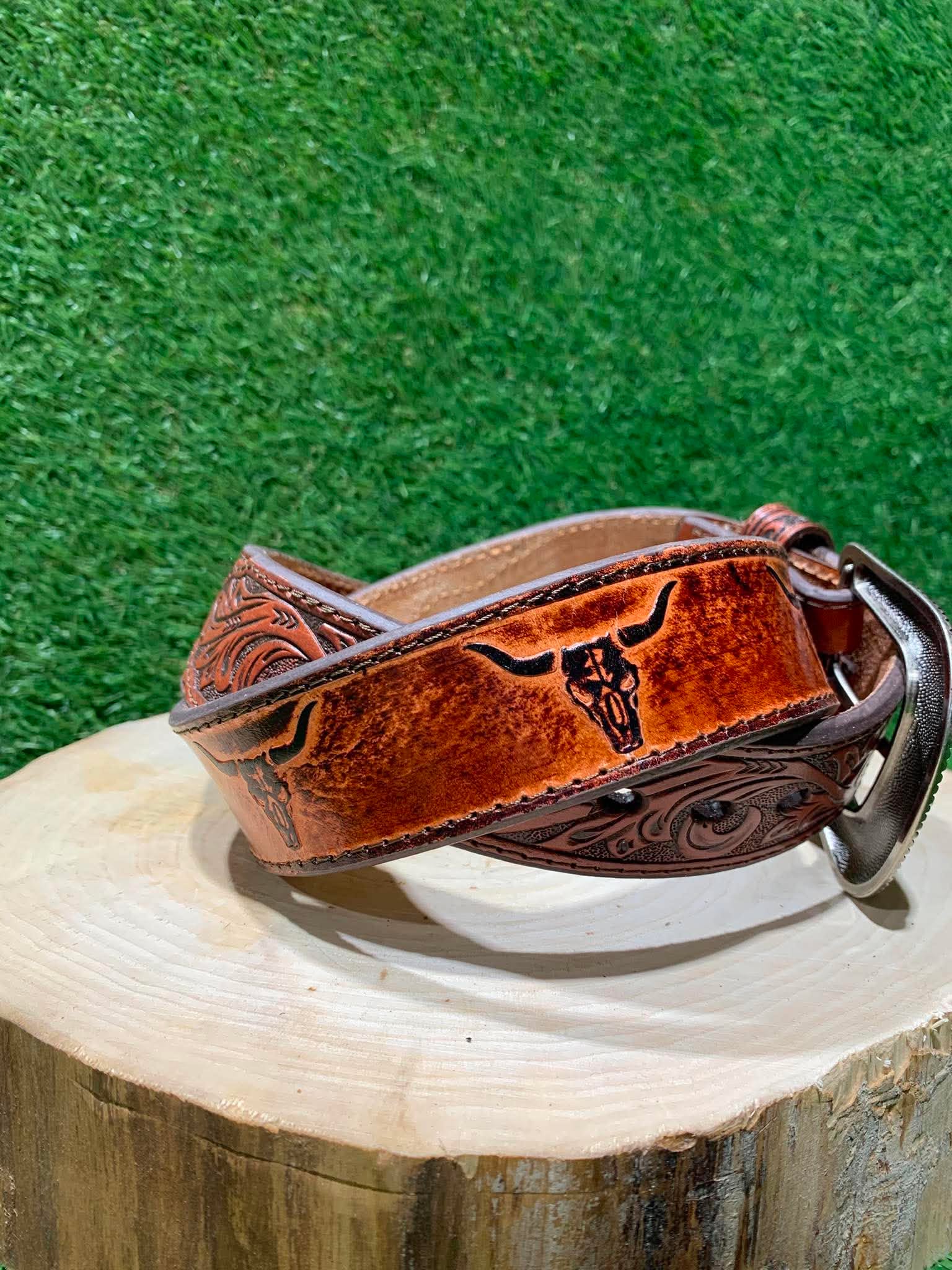 Ceinture Homme | Tête de boeuf gravé | Roper
