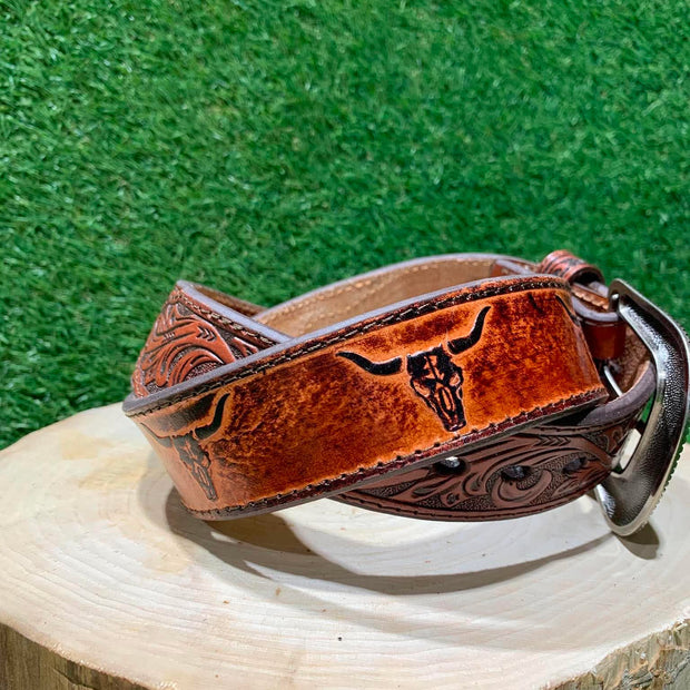 Ceinture Homme | Tête de boeuf gravé | Roper