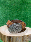 Ceinture Femme | Gravure floral tan | Roper