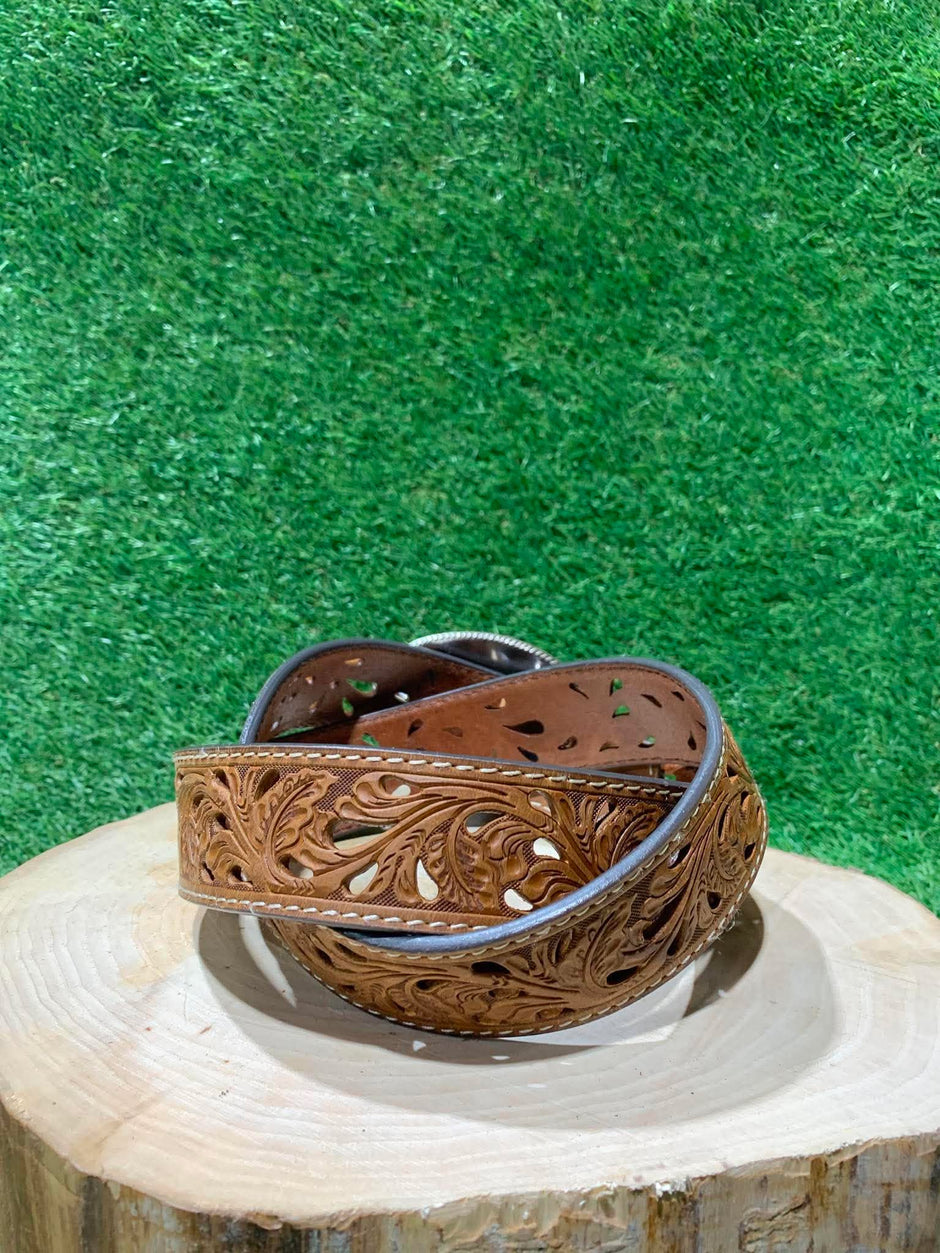 Ceinture Femme | Gravure floral tan | Roper