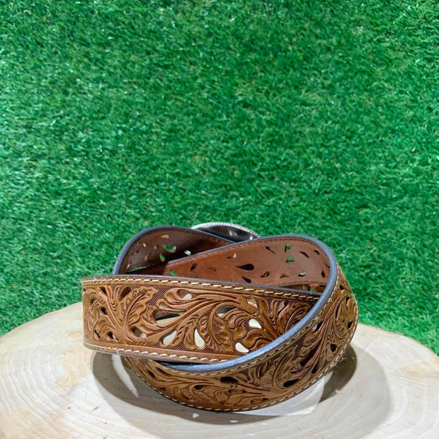 Ceinture Femme | Gravure floral tan | Roper