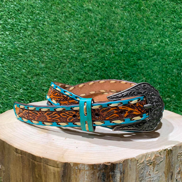 Ceinture Femme | Floral turquoise | Roper