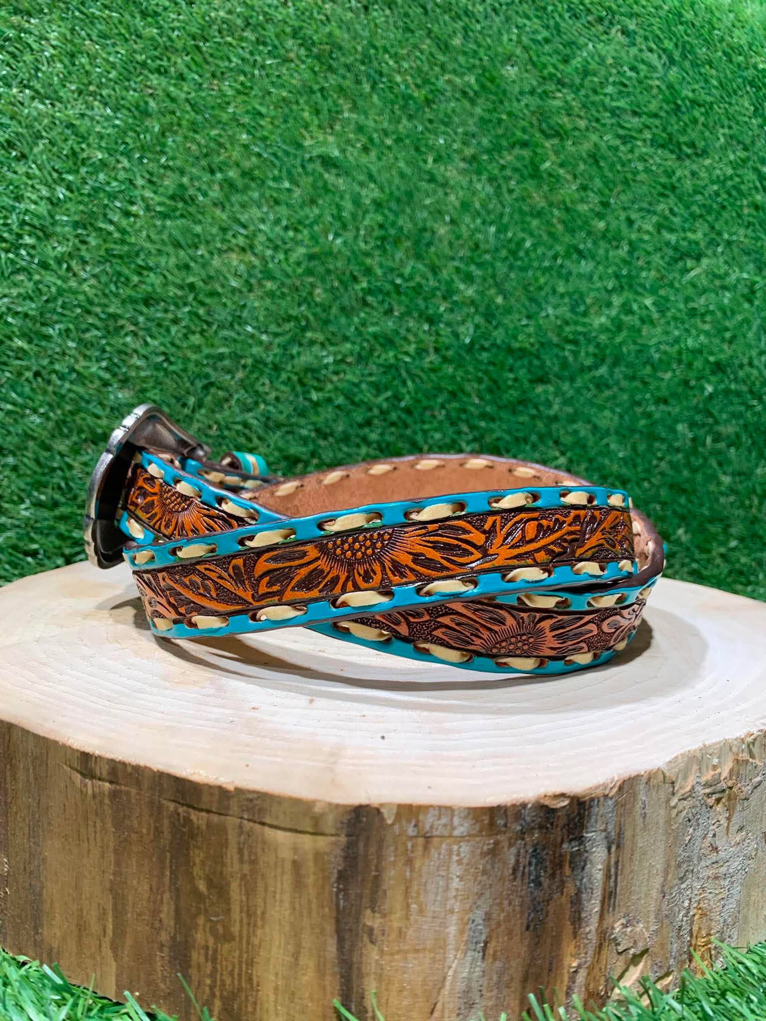 Ceinture Femme | Floral turquoise | Roper
