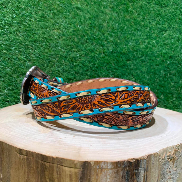 Ceinture Femme | Floral turquoise | Roper