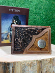 Portefeuille homme | Cuire brun vintage | Stetson