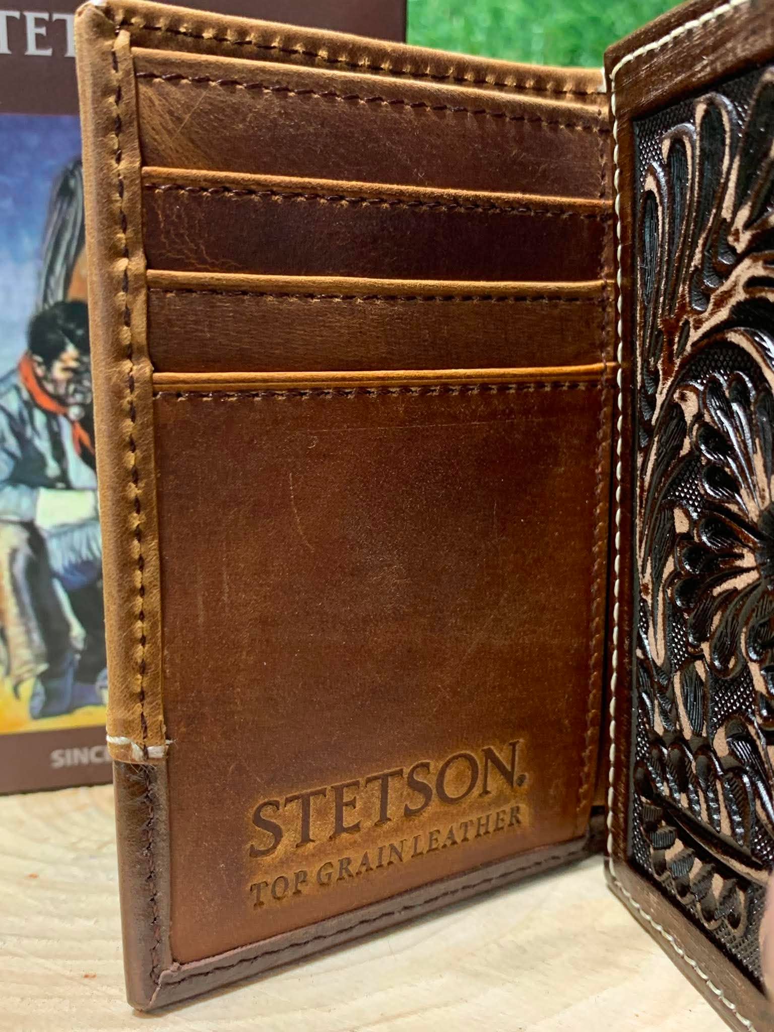 Portefeuille homme | Cuire brun vintage | Stetson