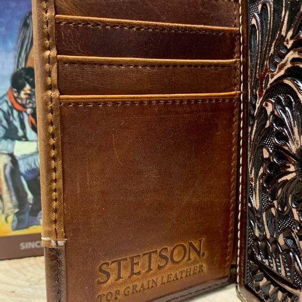 Portefeuille homme | Cuire brun vintage | Stetson