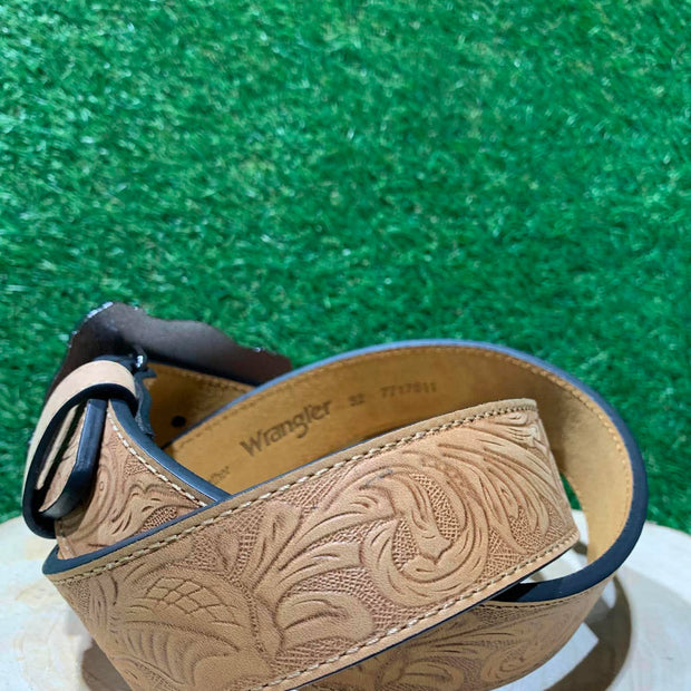 Ceinture Homme | Beige embossage fleurie| Wrangler