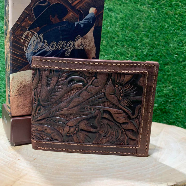 Portefeuille homme | Cuire brun| Wrangler