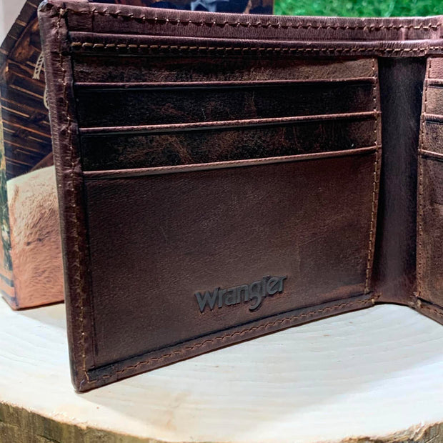 Portefeuille homme | Cuire brun| Wrangler