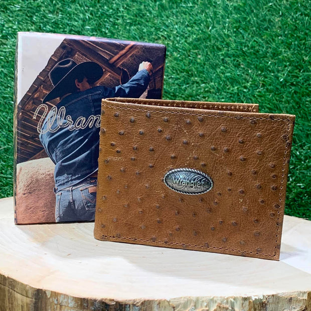 Portefeuille homme | Cuire autruche tan| Wrangler